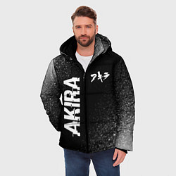 Куртка зимняя мужская Akira glitch на темном фоне: надпись, символ, цвет: 3D-черный — фото 2
