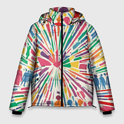 Куртка зимняя мужская Цветные будни, цвет: 3D-светло-серый