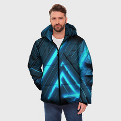 Куртка зимняя мужская Неоновое свечение из плит, цвет: 3D-светло-серый — фото 2