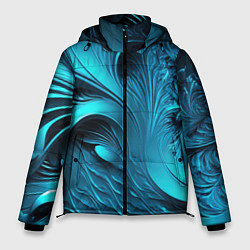 Куртка зимняя мужская Неоновые объемные узоры, цвет: 3D-светло-серый