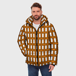 Куртка зимняя мужская Веревочный дизайн, цвет: 3D-светло-серый — фото 2