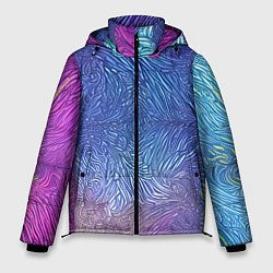 Куртка зимняя мужская Трёхцветные узоры, цвет: 3D-черный