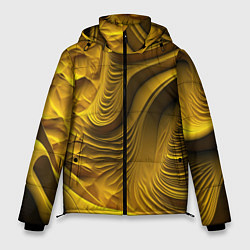 Мужская зимняя куртка Объемная желтая текстура