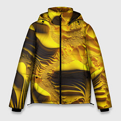 Мужская зимняя куртка Желтая объемная текстура