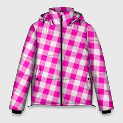 Куртка зимняя мужская Розовая клетка Барби, цвет: 3D-светло-серый