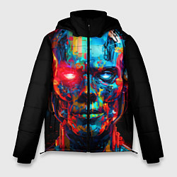 Куртка зимняя мужская AI Робот digital pop-art, цвет: 3D-черный
