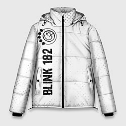 Куртка зимняя мужская Blink 182 glitch на светлом фоне: по-вертикали, цвет: 3D-черный