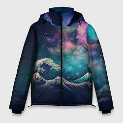 Куртка зимняя мужская Космическая Большая волна в Канагаве, цвет: 3D-светло-серый