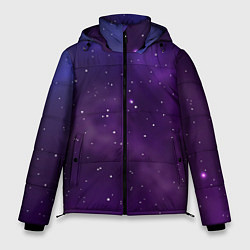 Куртка зимняя мужская Реалистичный космос, цвет: 3D-черный
