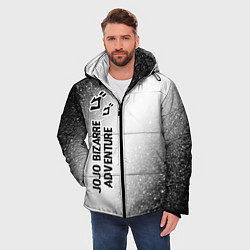 Куртка зимняя мужская JoJo Bizarre Adventure glitch на светлом фоне: по-, цвет: 3D-черный — фото 2