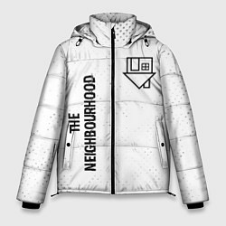 Куртка зимняя мужская The Neighbourhood glitch на светлом фоне: надпись,, цвет: 3D-черный