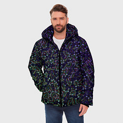 Куртка зимняя мужская Космический треш, цвет: 3D-черный — фото 2