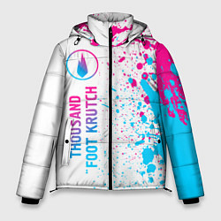 Куртка зимняя мужская Thousand Foot Krutch neon gradient style: по-верти, цвет: 3D-черный