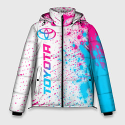 Куртка зимняя мужская Toyota neon gradient style: по-вертикали, цвет: 3D-черный