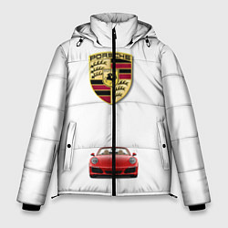 Куртка зимняя мужская Porsche car, цвет: 3D-светло-серый