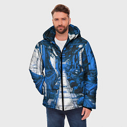 Куртка зимняя мужская Синяя комната киберпанк, цвет: 3D-красный — фото 2