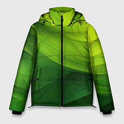 Куртка зимняя мужская Зеленая абстракция, цвет: 3D-красный