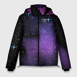 Мужская зимняя куртка Фон космоса звёздное небо