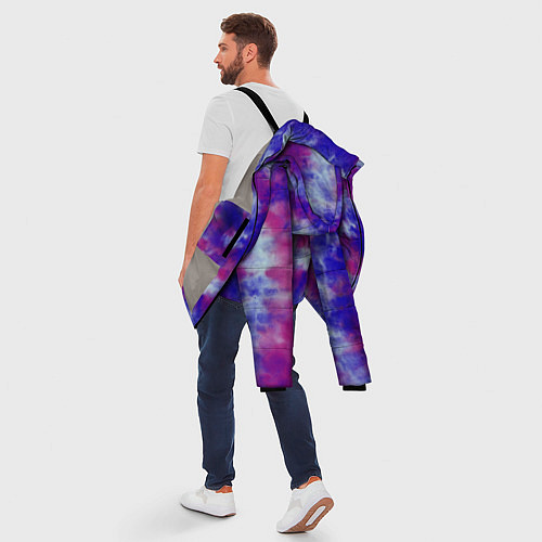 Мужская зимняя куртка Tie-Dye дизайн / 3D-Светло-серый – фото 5
