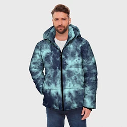 Куртка зимняя мужская Tie-Dye дизайн, цвет: 3D-черный — фото 2