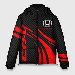 Куртка зимняя мужская Honda CR-V - красный и карбон, цвет: 3D-светло-серый
