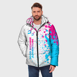 Куртка зимняя мужская JoJo Bizarre Adventure neon gradient style: по-вер, цвет: 3D-черный — фото 2