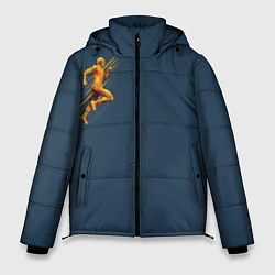 Куртка зимняя мужская Золотой бегущий человек, цвет: 3D-красный