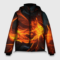 Куртка зимняя мужская Пламя костра, цвет: 3D-красный
