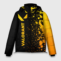 Куртка зимняя мужская Valorant - gold gradient: по-вертикали, цвет: 3D-черный