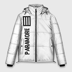 Куртка зимняя мужская Paramore glitch на светлом фоне: по-вертикали, цвет: 3D-черный