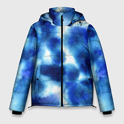 Куртка зимняя мужская Акварельные абстрактные пятна напоминающие космос, цвет: 3D-черный