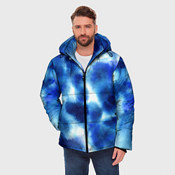 Куртка зимняя мужская Акварельные абстрактные пятна напоминающие космос, цвет: 3D-красный — фото 2