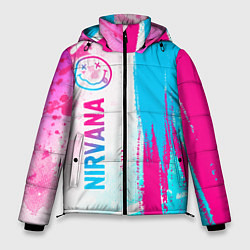 Мужская зимняя куртка Nirvana neon gradient style: по-вертикали