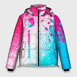 Куртка зимняя мужская Danganronpa neon gradient style: по-вертикали, цвет: 3D-черный