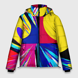 Куртка зимняя мужская Pop art composition - neural network, цвет: 3D-черный