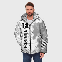 Куртка зимняя мужская Fortnite glitch на светлом фоне: по-вертикали, цвет: 3D-черный — фото 2