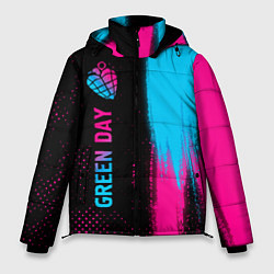Куртка зимняя мужская Green Day - neon gradient: по-вертикали, цвет: 3D-черный