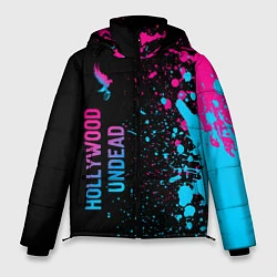 Куртка зимняя мужская Hollywood Undead - neon gradient: по-вертикали, цвет: 3D-черный