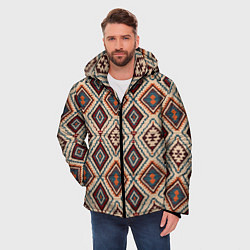 Куртка зимняя мужская Ковёр этнические узоры, цвет: 3D-светло-серый — фото 2