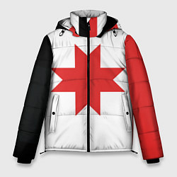 Куртка зимняя мужская Флаг Удмуртии, цвет: 3D-черный