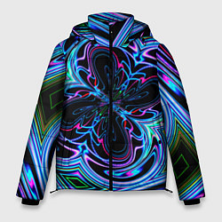 Куртка зимняя мужская Абстракция neon, цвет: 3D-светло-серый