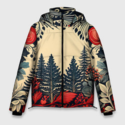Мужская зимняя куртка Новогодний лес