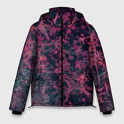 Куртка зимняя мужская Абстракция - аметистовый ирис, цвет: 3D-красный