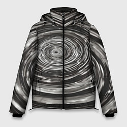 Куртка зимняя мужская Круги бесконечности в космосе, цвет: 3D-светло-серый