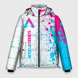Куртка зимняя мужская Apex Legends neon gradient style по-вертикали, цвет: 3D-черный