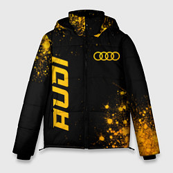 Куртка зимняя мужская Audi - gold gradient вертикально, цвет: 3D-черный