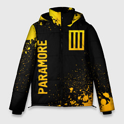 Куртка зимняя мужская Paramore - gold gradient вертикально, цвет: 3D-черный