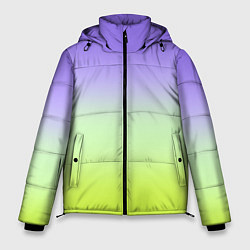 Куртка зимняя мужская Фиолетовый мятный и желто-зеленый градиент, цвет: 3D-светло-серый