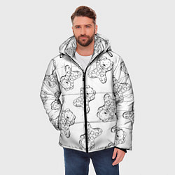 Куртка зимняя мужская Сончас у медвежат - раскраска, цвет: 3D-светло-серый — фото 2