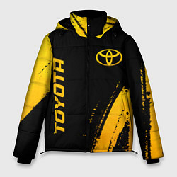 Куртка зимняя мужская Toyota - gold gradient вертикально, цвет: 3D-черный